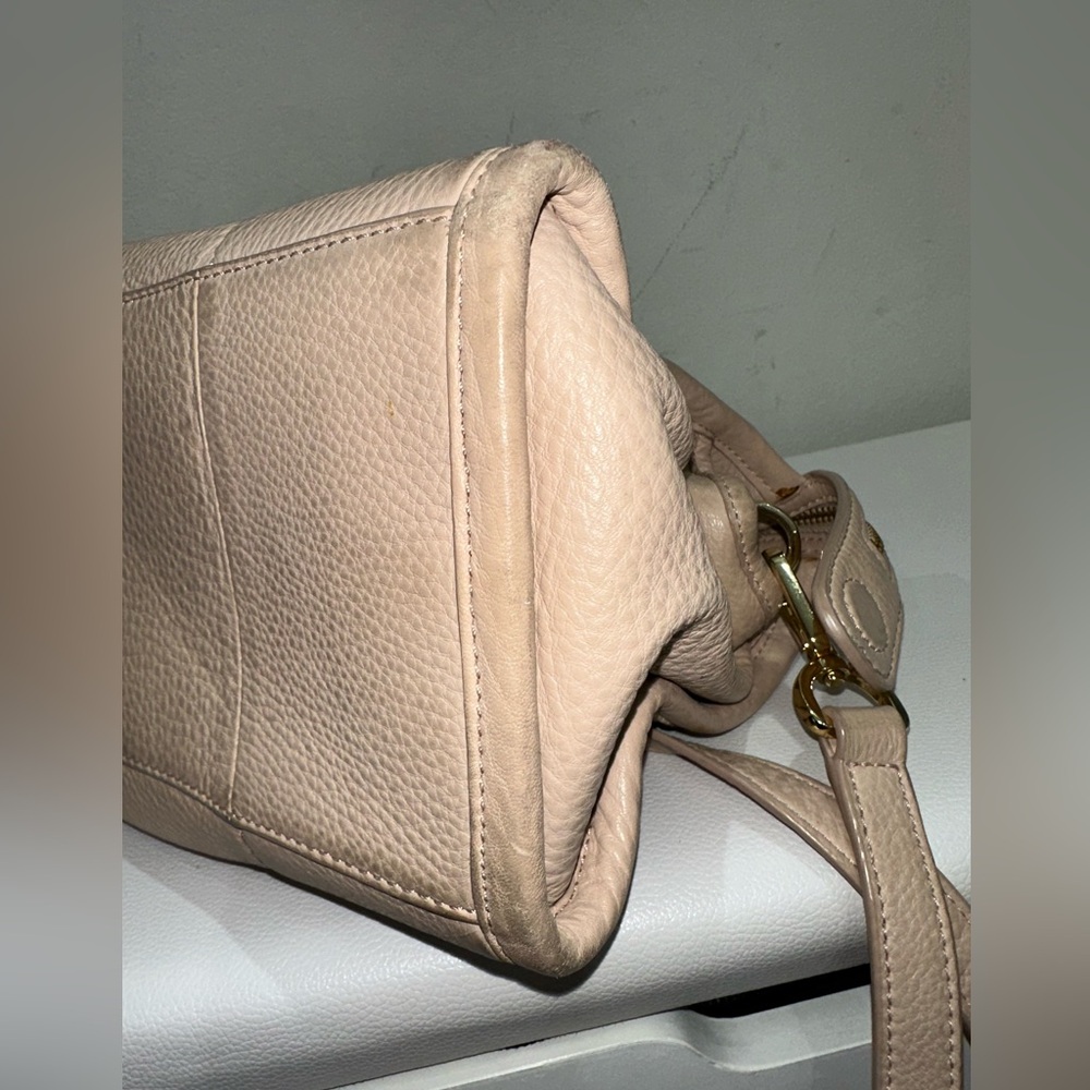 Tory Burch Pink Pebbled Leather Satchel with Gold Logo - Picture 8 of 16